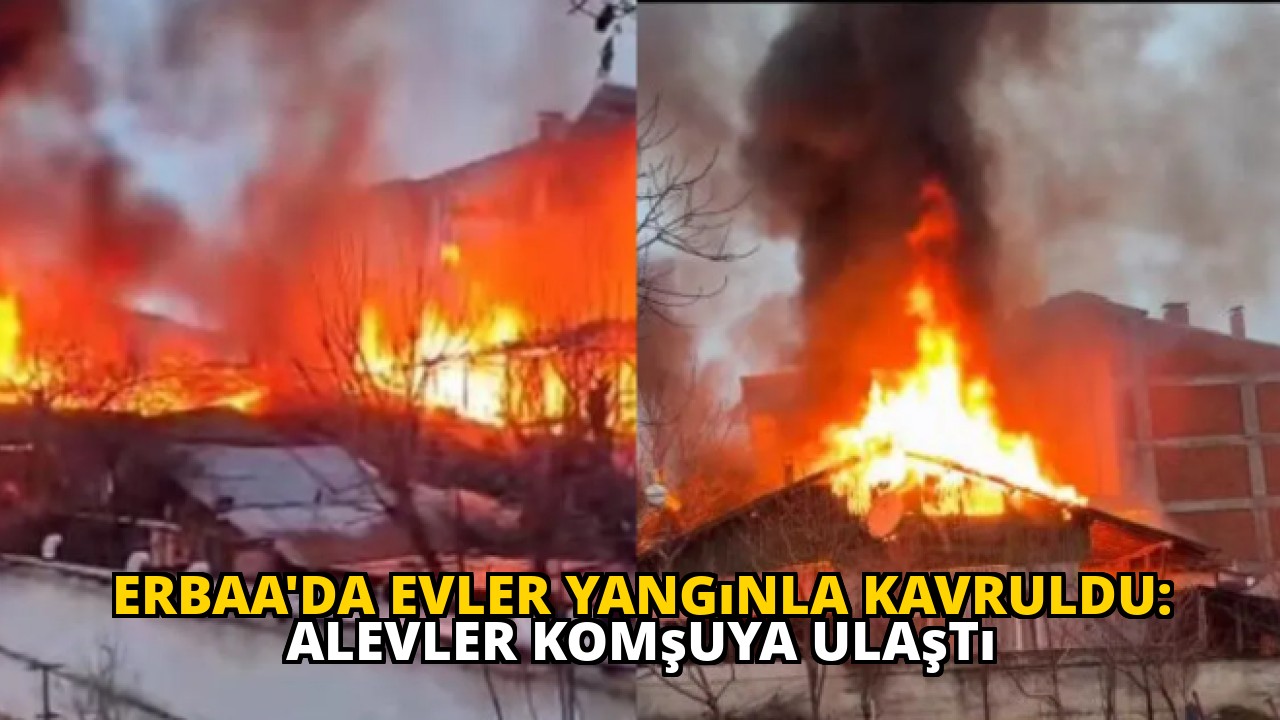 Erbaa'da Evler Yangınla Kavruldu: Alevler Komşuya Ulaştı