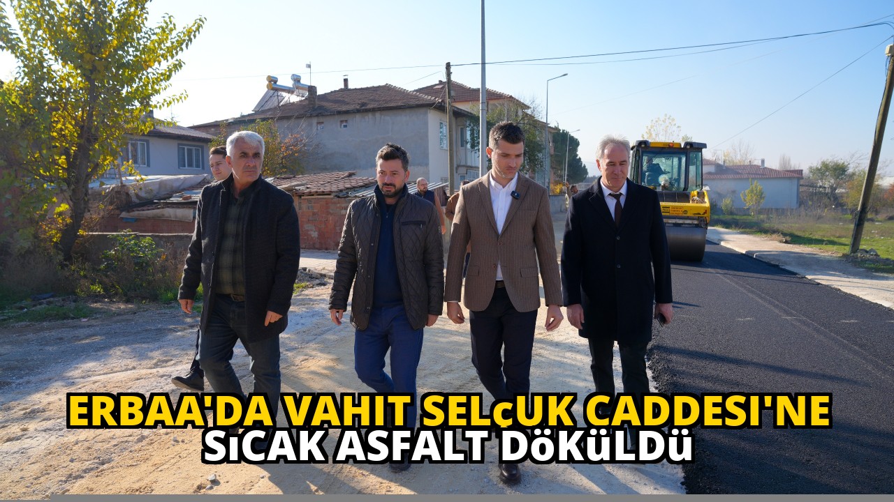 Erbaa'da Vahit Selçuk Caddesi'ne Sıcak Asfalt Döküldü