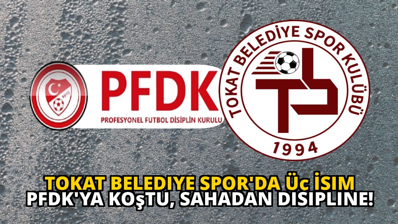 Tokat Belediye Spor'da Üç İsim PFDK'ya Koştu, Sahadan Disipline!