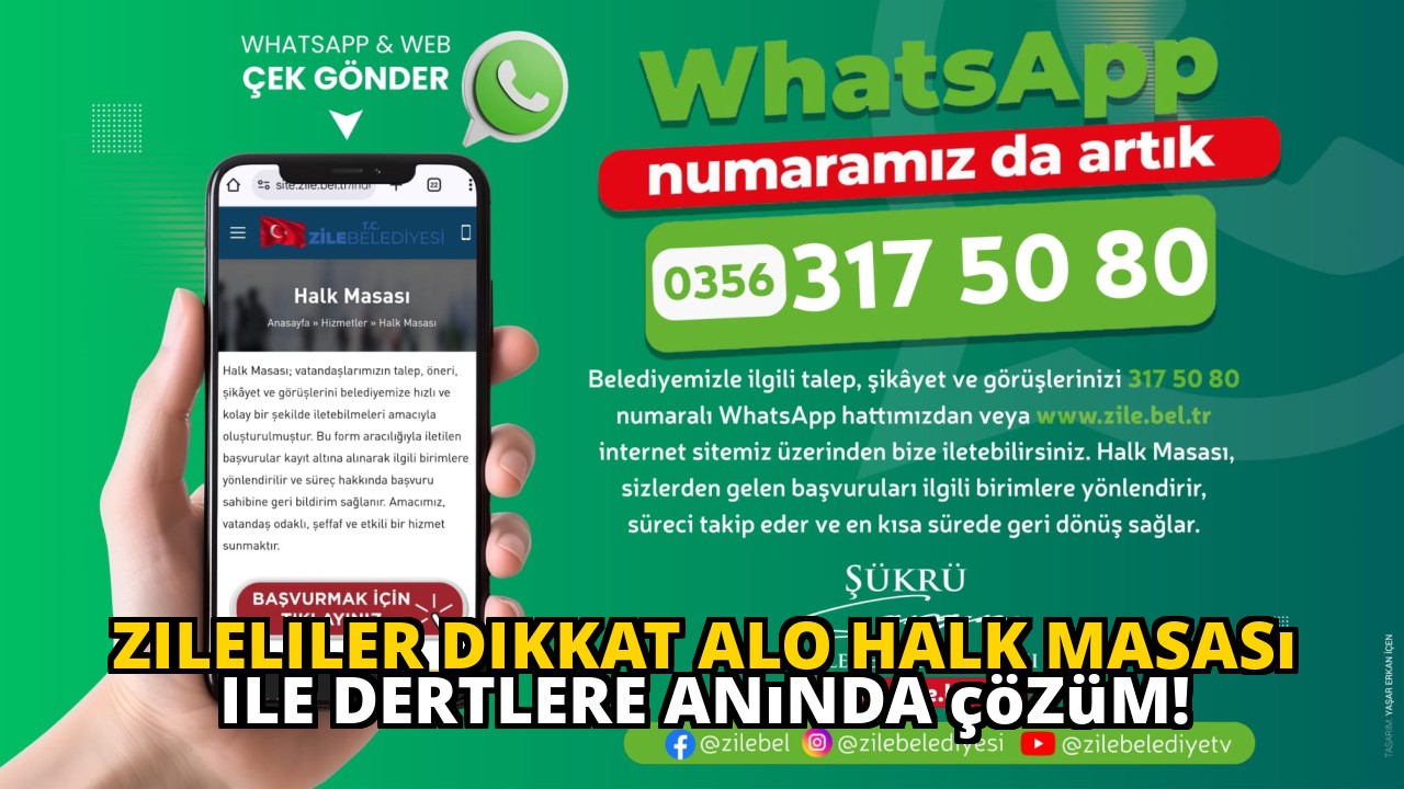 Zileliler dikkat Alo Halk Masası ile dertlere anında çözüm!